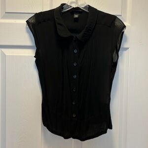 H & M  Sheer black top - Size M